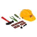 Construction Hat With 7Pcs Assorted Tools Kids Halloween Fancy Dress Costume