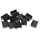 10 Pcs 21x15x11mm Black Aluminum Heat Sink for TO-220 Mosfet Transistors