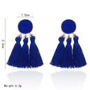 Tassel Earrings Round Drop Earrings For Women Wedding Long Fringed Earrings