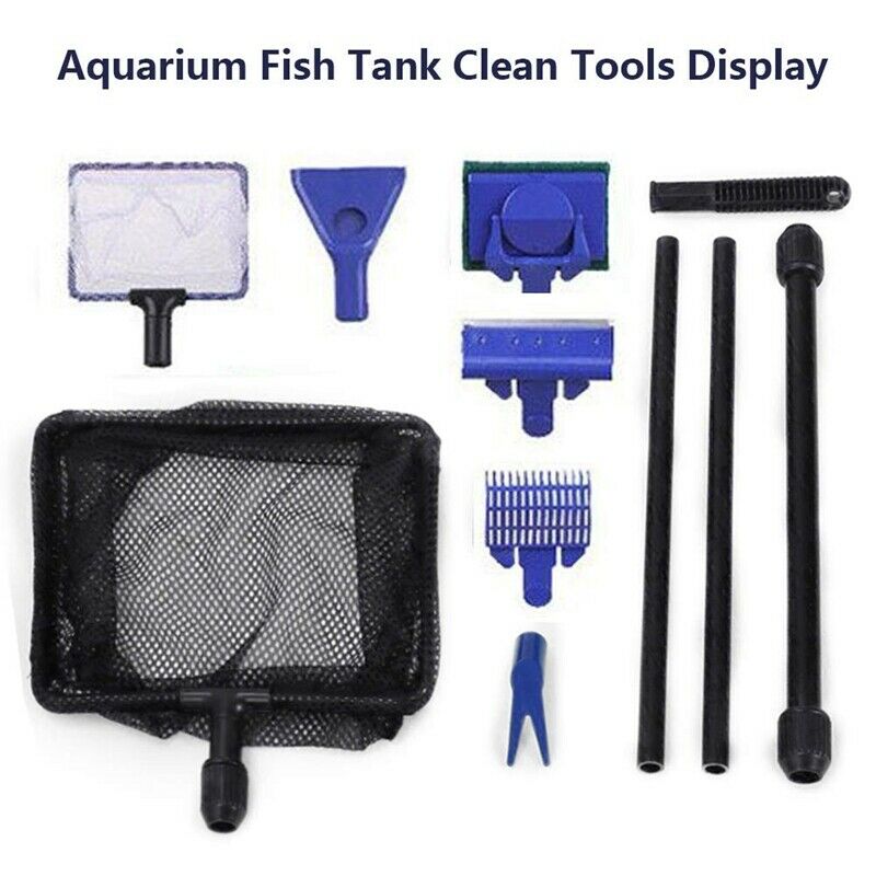 Aquarium Fish Tank Clean Tools, 6 In 1 Adjustable Cleaning Kit & Fish Tank