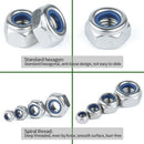 150Pcs 304 Stainless Steel Lock Nut Assortment Kit For Hardware Accessories