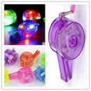 Flashing Whistle  Colour Lanyard LED Light Up Fun In the Dark Party Rave H1 D1Q7