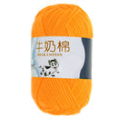 1 group Milk Cotton wool Yarn For Hand knitting Soft(Golden)Line rough abou