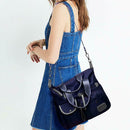Women Travel Waterproof Nylon Shoulder Mummy Messenger Handbags (Dark Blue