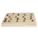 Solid Wood Earrings Jam Paper Jewelry Display Props Card 5 Slot Plate Jewel