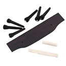 Bridge Pins Pegs Ebony Bridge Saddle Nut Set for Acoustic Guitar Replacement