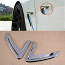2x Chrome Side Wing Fender Air Flow Vent Trim Cover Fit for BMW X5 F15 2014-2016