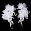 Wedding Fingerless Lace Flower Rhinestone Evening Party Women Bridal Gloves