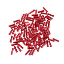 100pc Aluminum Bike Bicycle Brake Shifter Inner Cable Tip Wire End Cap Red