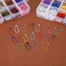 600pcs 20 Colors Gourd Shape Safety Pins Metal Clips Knitting Stitch Marker