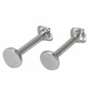2PCS x 8mm Stainless Steel Inlaid Piercing Cubic Zirconia Lip Rings R9O5