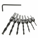 3mm/4mm/5mm/6mm/7mm/8mm/10mm 7+1 Triple Point Countersunk Auger set