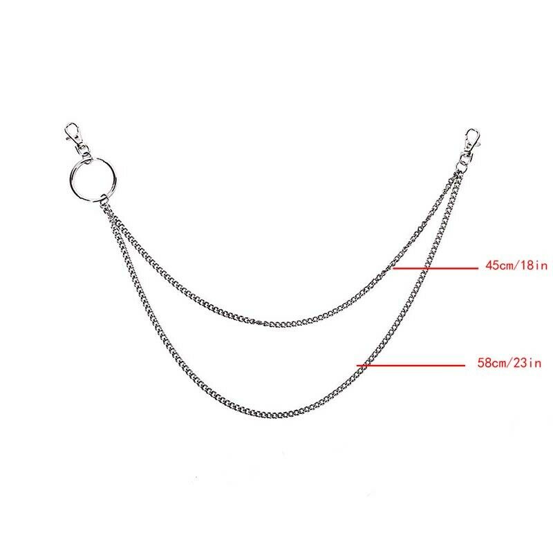 Trousers Hipster Key Chains Wallet Chain Biker Trucker Metal Jean Punk Chai Nw