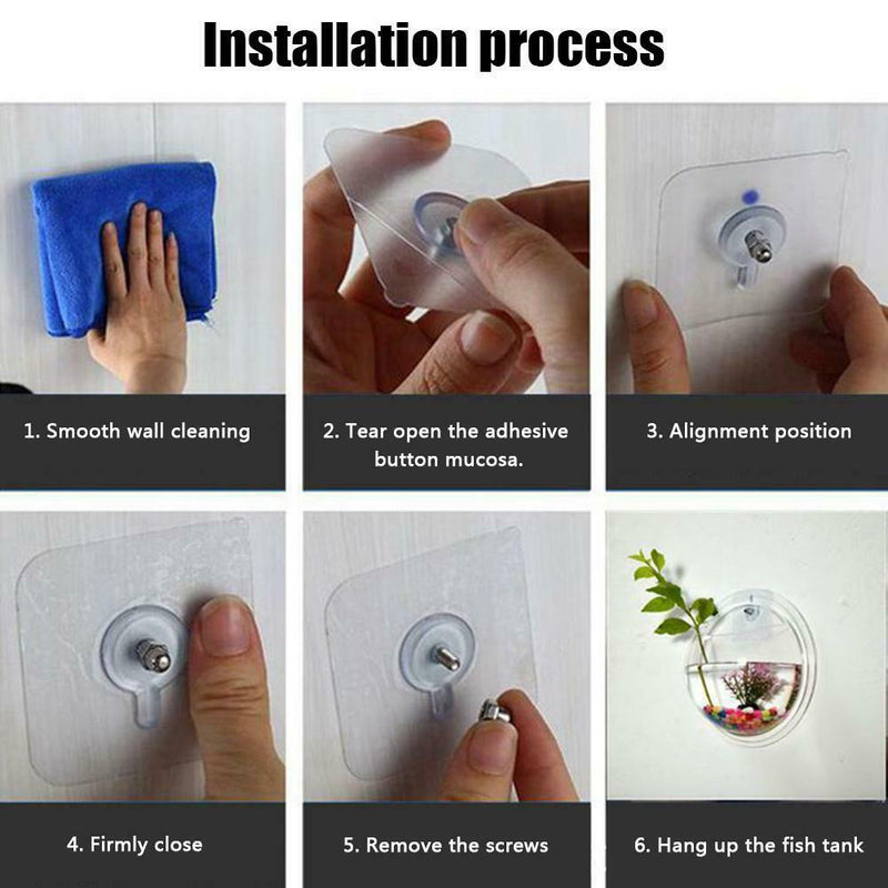 Plant Vase Tank Aquarium J9VV Clear Fish Wall Hanging Pot Acrylic Flower Cover