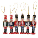 10cm Wooden Nutcracker Soldier Christmas Decoration Pendants Ornaments Toys JR