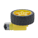 1:48 Pneumatic Tire Wheel with DC 3-6V Gear Motor for Arduino Smart Car Rob M6J5
