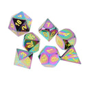 7 Pieces Opaque Zinc Alloy Polyhedral Dice D20 D12 D10 D8 D6 D4 Yellow Number