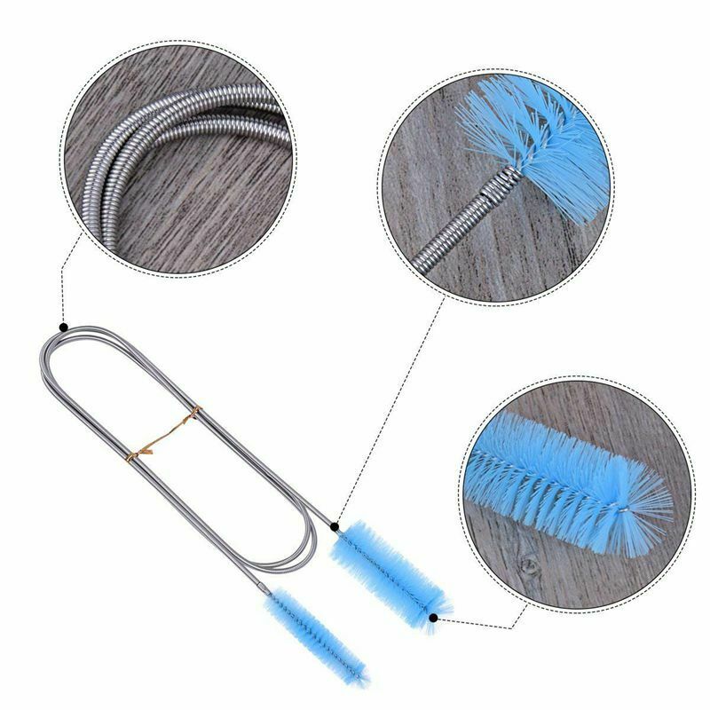 2pcs 155cm Aquarium Cleaning Brush Double Ended Flexible for Tube Brush Hos