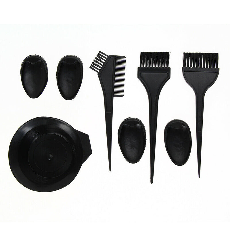 Hair Salon Bowl Brush Oreilles Two Sides Comb Set for DIY Hair Dyeing Perm A