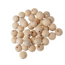 100pcs Unpainted Wood Beads Mixed Round Ball Spacer Handcraft Loose Beads Craft