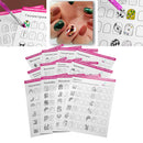 12pcs /PACK Nail Art Practice Template Guide Paper Book Set For Beginner