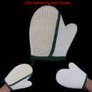 1 Pcs Flax Shower Glove Body Massage Back Scrub Exfoliating Scrubber Bath  OZ