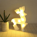 Elk-shaped 8 LED Lamp Nightlight Battery Christmas Wedding Party Club Decor