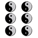 6Piece Yin Yang Tennis Racquet Vibration Dampener Shock Absorber Black White