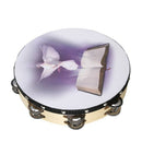 10 Inch Wooden Tambourine Pigeon Bible Music Percussion Instrument Tambouri J7V5
