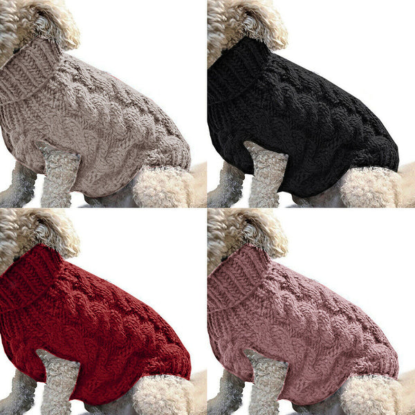 Set Of 2 Dog Sweater Winter Knitwear Dog Knit Sweater For