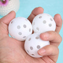 50pcs White Plastic Hollow Airflow Golf Practice Hollow Sports Training