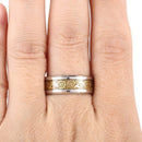 Dragon Scale Dragon Pattern Beveled Edges Celtic Rings Jewelry Wedding Band P9U5