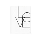 Unframed Modern Art Canvas Oil Painting Nordic Style LOVE Print Wall Decor M