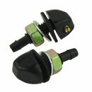 2 pcs Black Plastic Car Front Window Windshield Washer Spray Nozzle For BMW