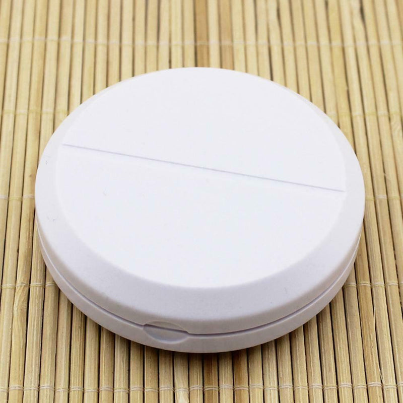 Round Cutter Crusher Powder Tablet Medicine Tablets Cut Splitter (White)