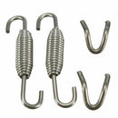 2x Motorcycle Exhaust Mounting Springs Kit Fully Rotatable 64MM Stainless S V6B4