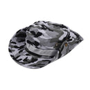 Outdoor Fishing Camping Hiking Sun Cap Round Rim Brim Men Women Hat Grey Wh