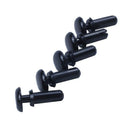 100 Pcs Black Nylon 3.0mm Bottom Dia Push Clips Rivets Fasteners R3080 C7B7