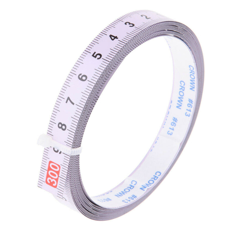 Set of 2 Self Adhesive Measure Tape Metric Stick Ruler, 300cm, Right To Left and