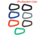 2 Pcs Plastic Carabiner D-Ring Key Chain Clip Hook Outdoor Camping Buckle Sn Gw