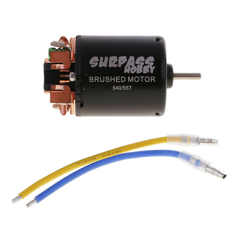 High Quality 540 55T Sensored Brushed Motor for 1/10 RC Car Parts Black New