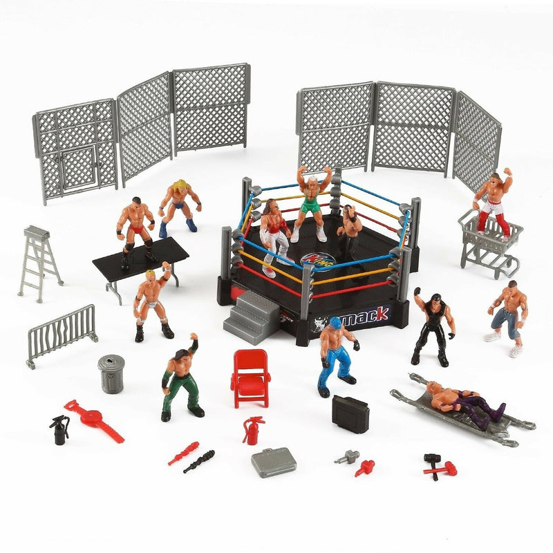 Liberty Imports Wrestling Ring Playset with Figures & Accessories Kids Gifts