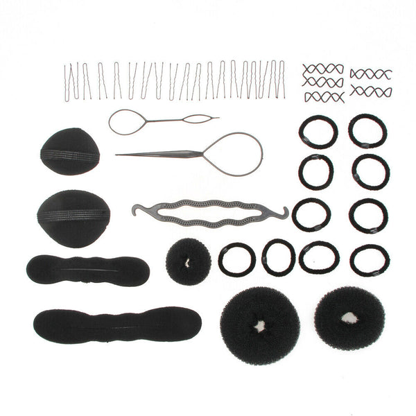Hair Bun Clip Maker Pads Hairpins Roller Braid Twist Sponge Styling Accesso #gib