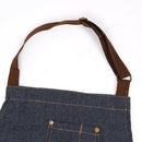 Adults Denim Blue Cooking Kitchen Restaurant Work Bib Apron Dress with Pocket FT