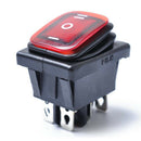 2 Pieces Red Blue 6 Pin On-Off-On Car Boat Lighted Rocker Toggle Switch