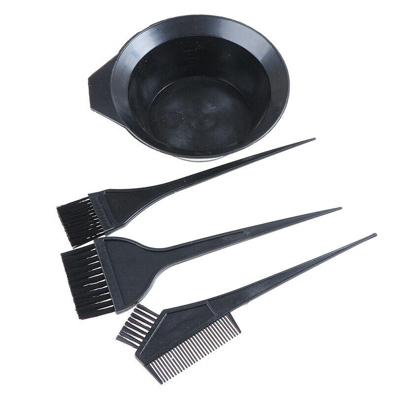 4Pcs Hair Color Dye Bowl Comb Brushes Tool Kit Set Tint Coloring Dye Bowl Co Gw