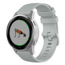 18mm Silicone Wristbands Strap Belt w/Buckle for Garmin Vivomove 4S (Grey) A