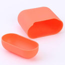 Wireless Earphone Silicone Case for Airpods Protector Charging Box (Orange) A