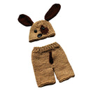 Punny Dog Newborn Baby Crochet Knit Photography Photo Prop Hat Costume Set