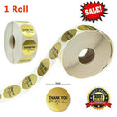 500Pcs/Roll Thank you Stickers Wedding Flower Baking Handmade Adhesive Labels~